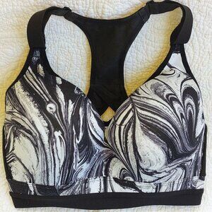 Black & White Marble Victoria’s Secret Incredible Sport Bra High Support 32DDD